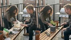 Turn old plastic food containers into cute planters in 6 easy steps